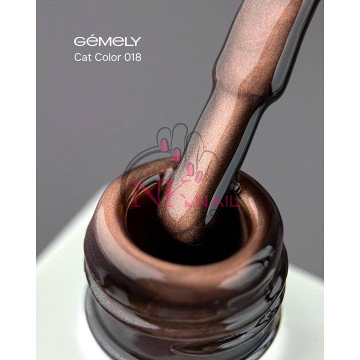 Гель-лак Gemely Cat color №018, 6 мл HEMA/TPO free